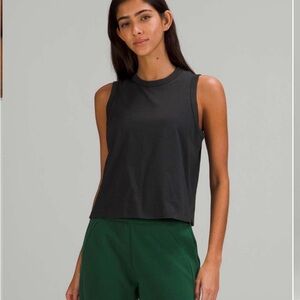 Lululemon Classic-Fit Cotton-Blend Tank Top Black Size 2